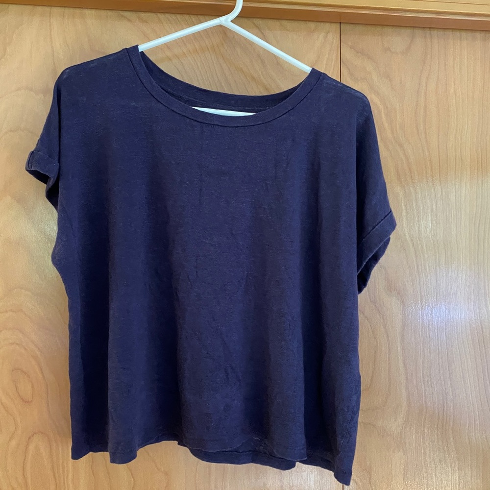 Eileen fisher linen shirt and blue. Size small petite.